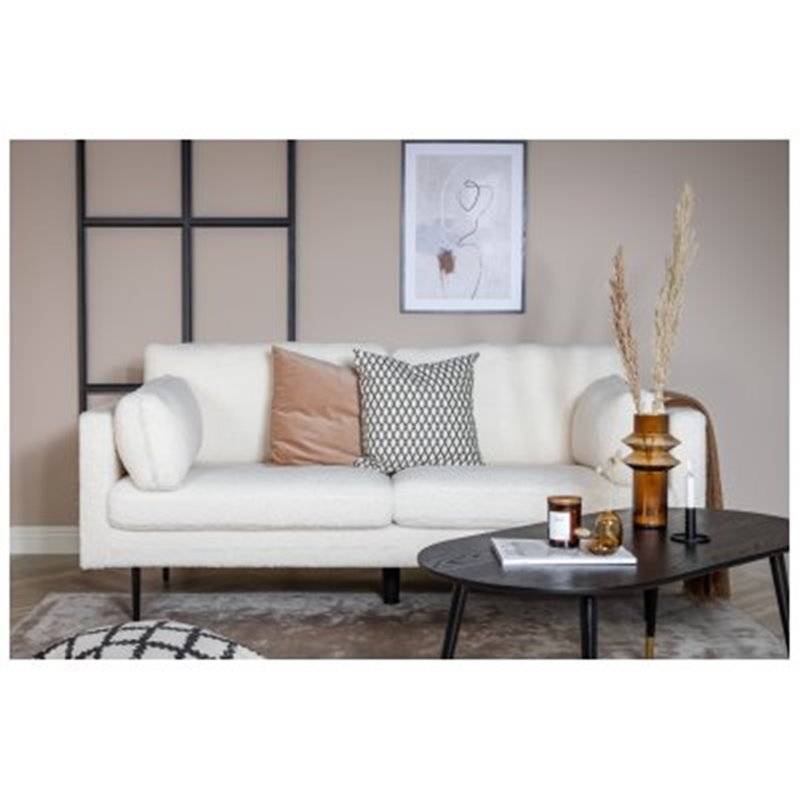 Boom 3-seat sofa - Teddy Fabric White