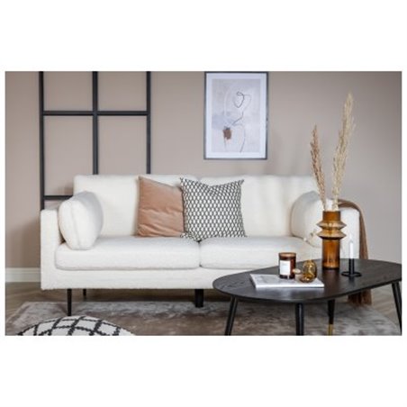 Boom 3-seat sofa - Teddy Fabric White
