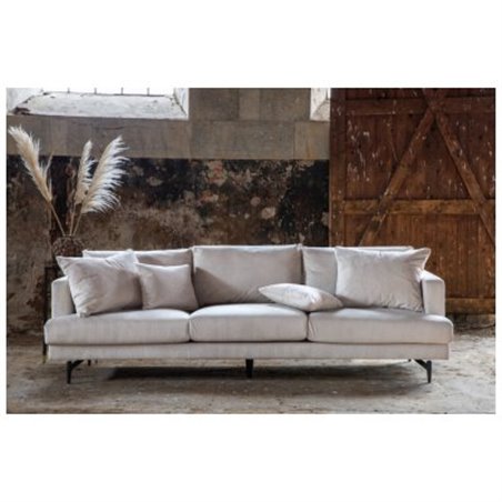 Sofia sohva - musta / beige vakosametti