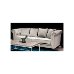 Soffa 3-sits Velvet Sammet - Beige