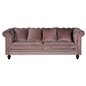 Soffa 3-sits Velvet Sammet - Gammelrosa