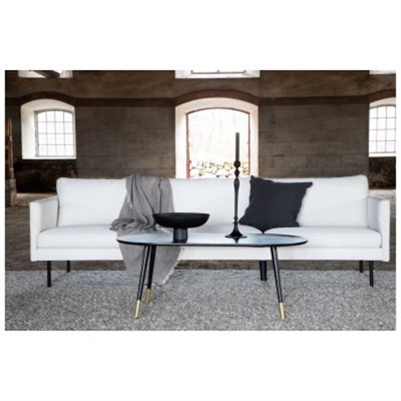 Zoom 3-istuttava sohva - musta / vaalea beige kangas