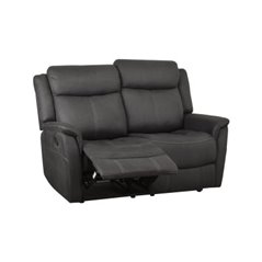 Soffa Recliner 2-Sits Falcon - Svart - Tyg