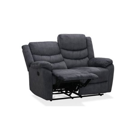 Soffa Recliner 2-Sits Tampa - Grå - Tyg