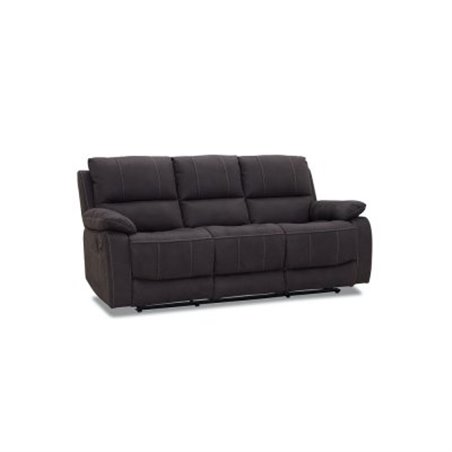 Sofa hvilestol 3-sædet - Texas - Grå - Micro stof / kunst ruskind