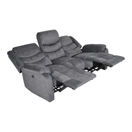 Sohva recliner 3-istuttava Electric Winfield - Harmaa - Kangas