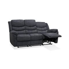 Soffa Recliner 3-Sits Tampa - Grå - Tyg