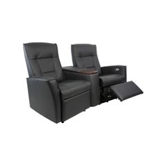 Soffa/Biosoffa Recliner 2-Sits Eldriven Ullstein Cinema - Svart - Läder/Konstläder