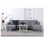 Zoom U-Sofa - Black / Steel Grey Fabric