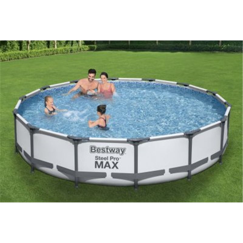 Ovanmarkspool Bestway Steel Pro MAX Ø427x84 cm pyöreä suodatinpumpulla ja teräskehyksellä