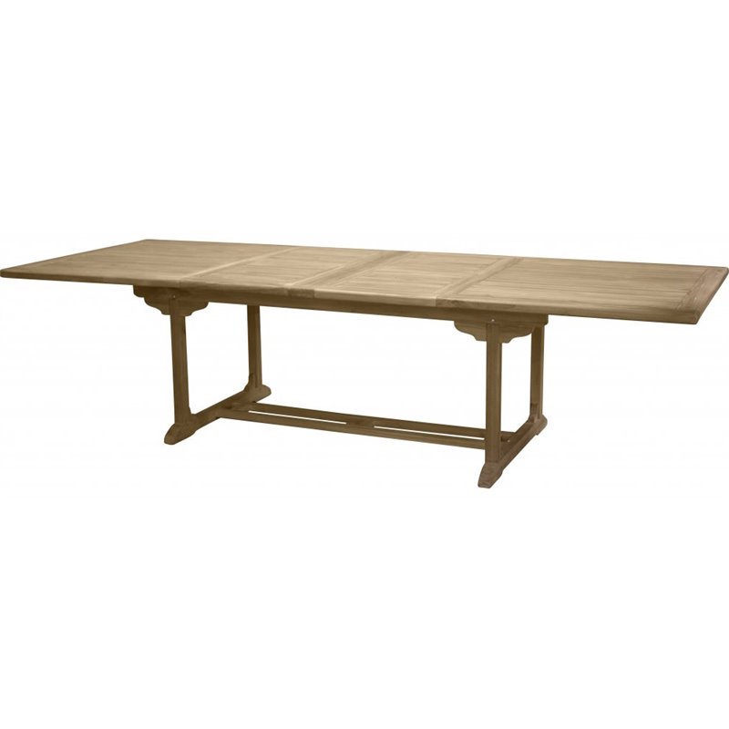 Udendørs bord / Spisebord Udtrækkeligt Kenya 195 / 295x110 cm - Teaktræ