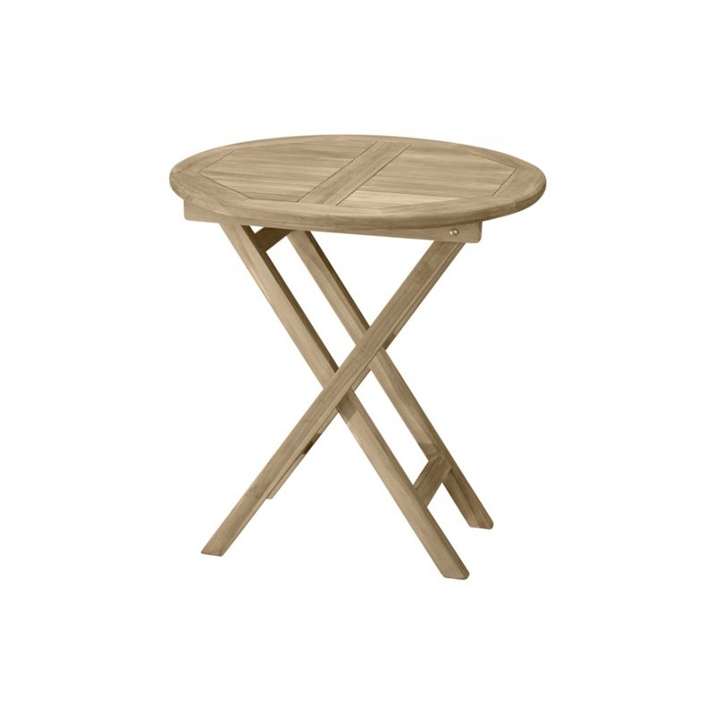 Udebord / Cafébord Kenya ø 70 cm - Teak / Natur