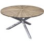 Udendørs bord / Spisebord Zenia ø 140 cm - Akacie / Træ / Zink