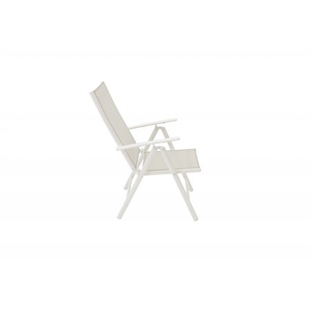 Break - 5:pos stol - vit Aluminium/Grå textilene