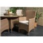 Lounge lænestol 2-Pak Malin - Natur/Lys beige