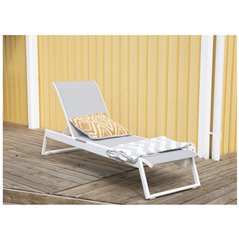 Loungesäng/Solsäng 2-Pack Parma - Grå/Vit