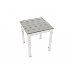 Ulkopöytä / sivupöytä Parma 40x40 cm - Harmaa / Valkoinen