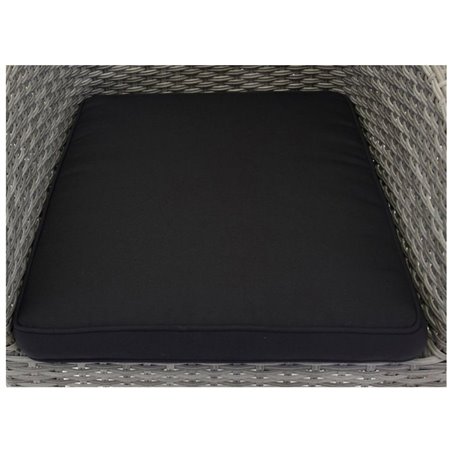 Istuintyyny - Lounge-nojatuoliin Malin - 48,5x43 cm - Musta