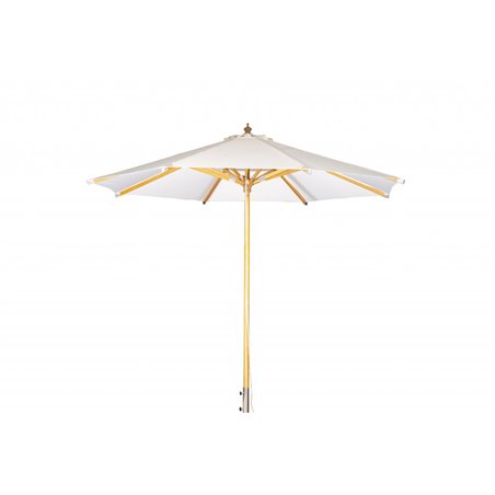 Naxos Umbrella - 3m - Wood / Ecru Fabric