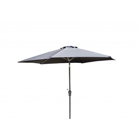 Leeds Umbrella - 3m - Grå Aluminium / Grå Fabric