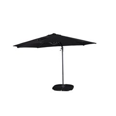 Leeds paraply 3m svart Aluminium / svart tyg
