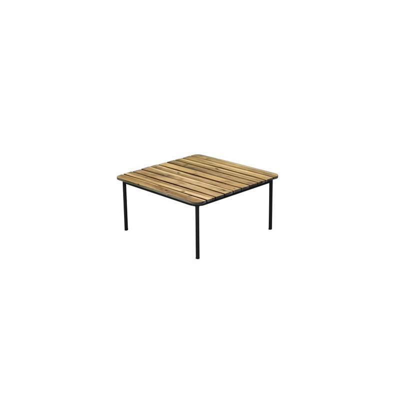 Udendørs bord / Sofabord Penh 64x64 cm - Sort / Acacia