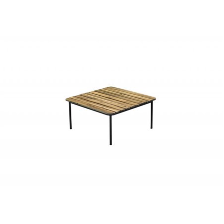 Udendørs bord / Sofabord Penh 64x64 cm - Sort / Acacia