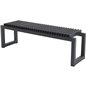 Athena Bench 140 * 38 * 45 - Svart Aluminium / svart Aintwood