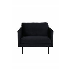 Zoom-tuoli - musta / musta sametti