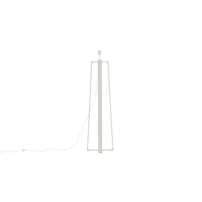 Kick - Gulvlampe - Blk Ben / Hvidt glas / Tilføj en varm glaskugle på toppen