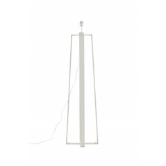 Kick -Floor Lamp - Blk jalka / valkoinen lasi / Lisää hote Lasipallo päälle