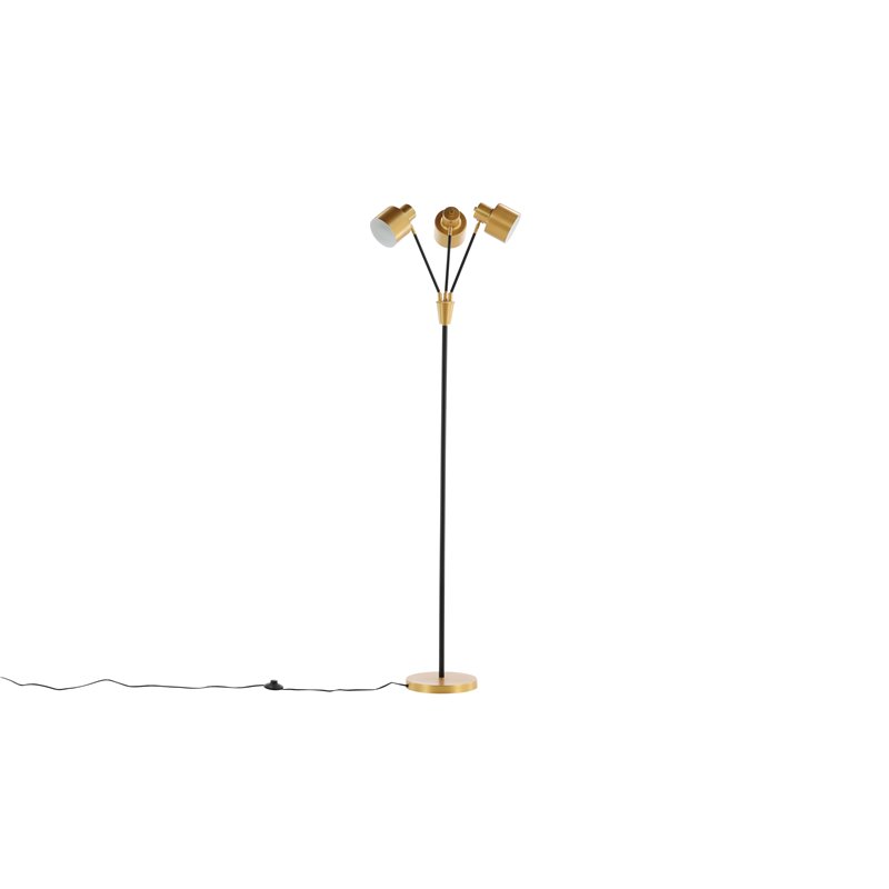 Vifta -Floor Lamp - Black/Brass