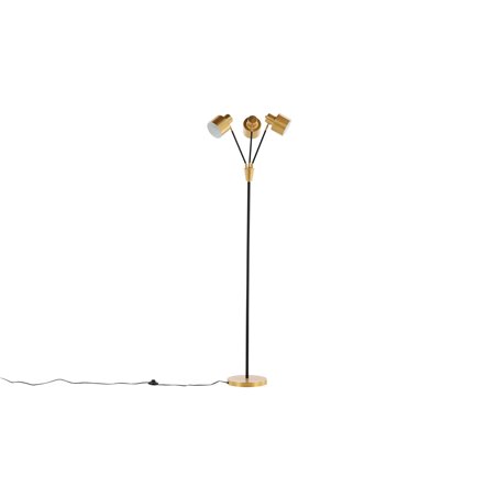 Vifta -Floor Lamp - Black/Brass