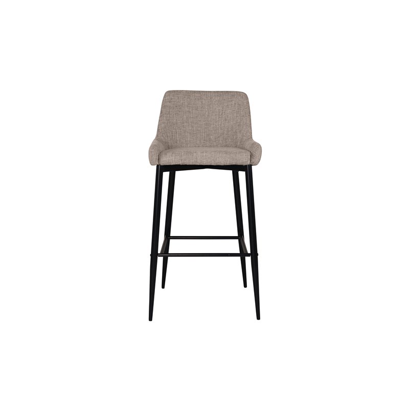 Plaza Bar Chair - Black / Beige Fabric (Polyester linen )