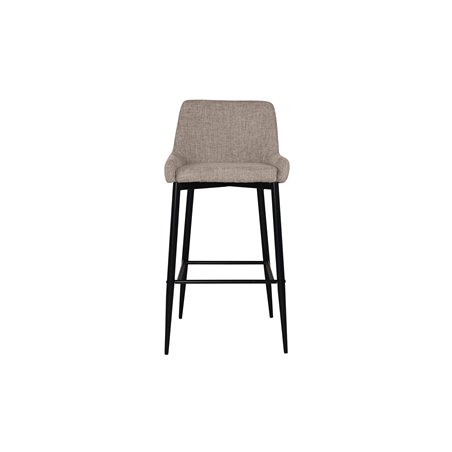 Plaza Bar Chair - Black / Beige Fabric (Polyester linen )