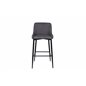 Plaza Bar Chair - Black / Grey Micro Fibre