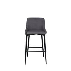 Plaza Bar Chair - Black / Grey Micro Fibre