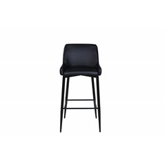 Plaza Bar Chair - Black / Black PU
