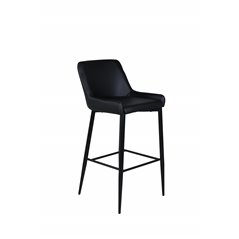 Plaza Bar Chair - Black / Black PU