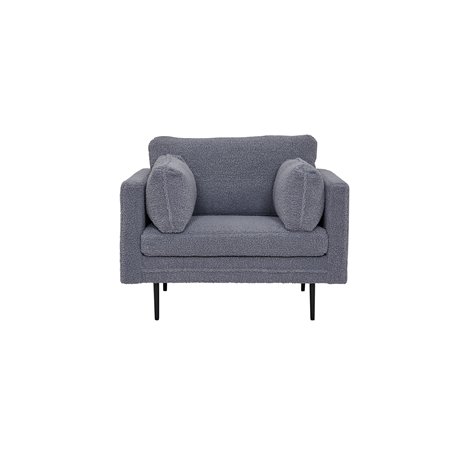Boom Single Chair - Teddy Fabric Dark Grey