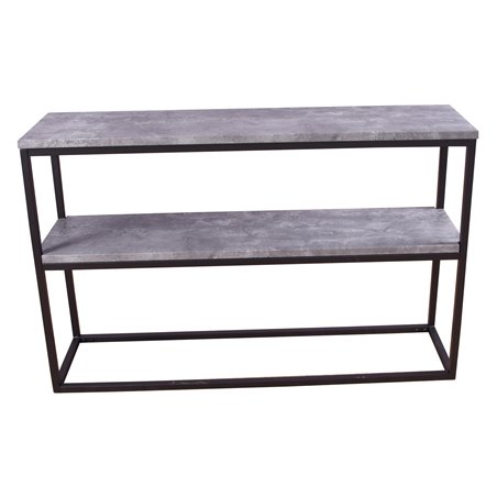 Rise Side Table Double - Musta / betoni -look