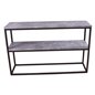 Rise Side Table Double - Musta / betoni -look