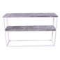 Rise Side Table Double - Valkoinen/betoni -look