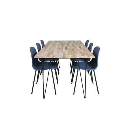 Arctic ruokapöydän tuoli - mustat jalat - Blue Pla