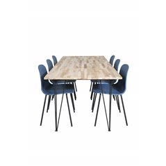Arctic Dining Chair - Black Legs - Blue Plastic