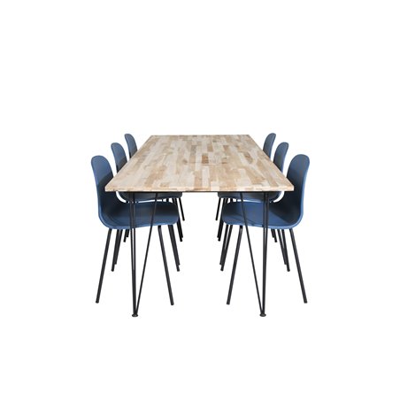 Arctic Dining Chair - Sorte Ben - Blue Pla stic