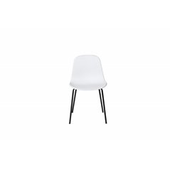 Arctic Dining Chair - Black Legs - White Plastic