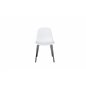 Arctic Dining Chair - Black Legs - White Plastic