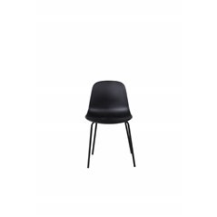 Arctic Dining Chair - Black Legs - Black Plastic