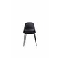 Arctic Dining Chair - Black Legs - Black Plastic